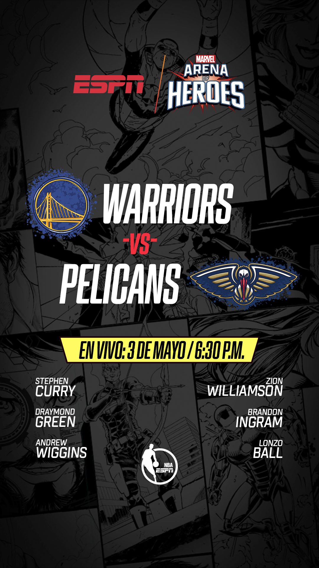 MARVEL_Warriors vs Pelicans_ST